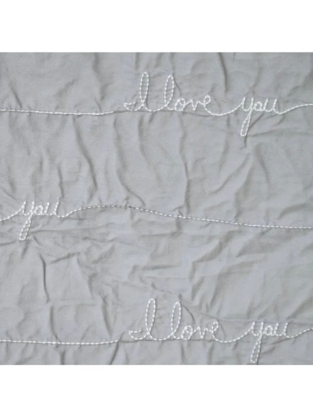 Circo Baby Blanket I Love You Gray White Quilted Polka Dot Cotton Target‎ 2015